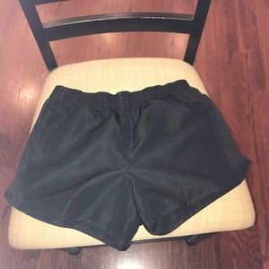 Black running shorts